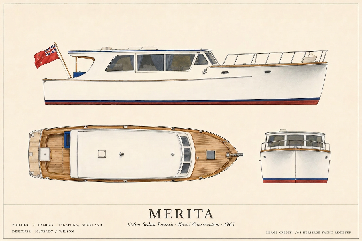 Merita presentation poster, framed